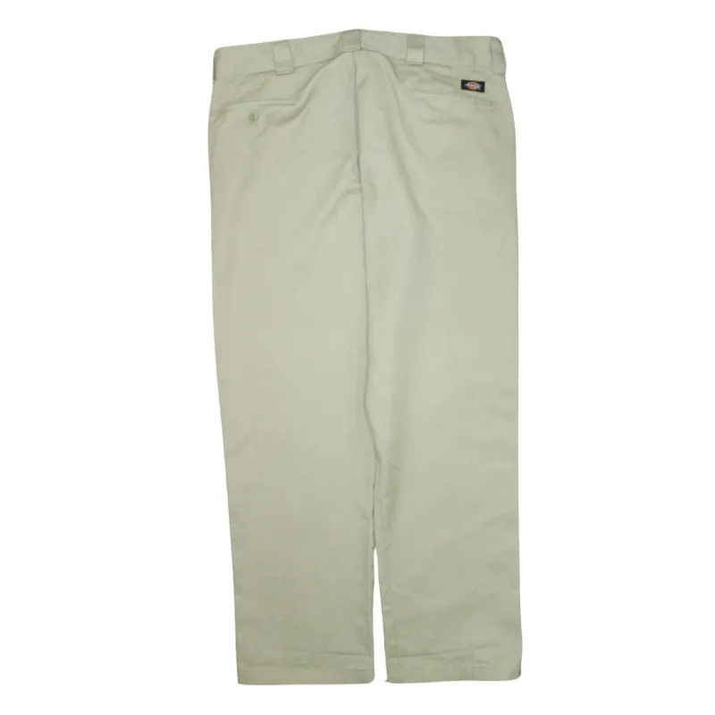 Dickies Beige Cream Trousers Men's 38 Work Chinos Straight Leg Button Pockets Pants sold by Vintage Club