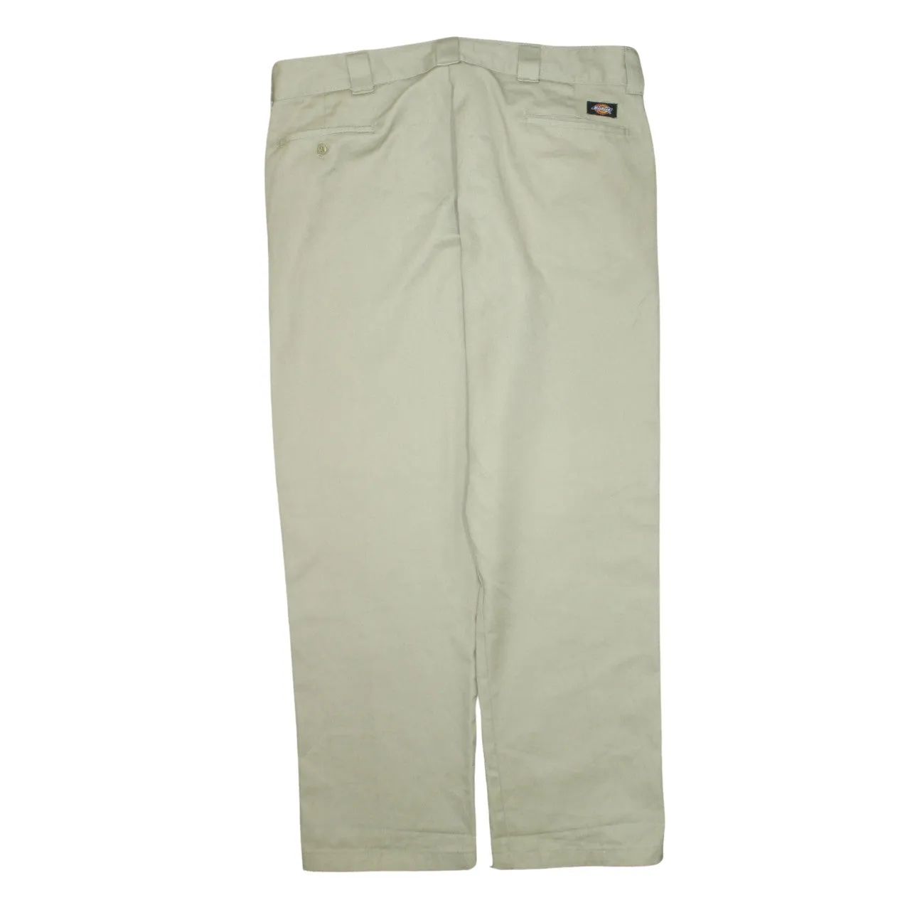 Dickies Beige Cream Trousers Men's 38 Work Chinos Straight Leg Button Pockets Pants sold by Vintage Club