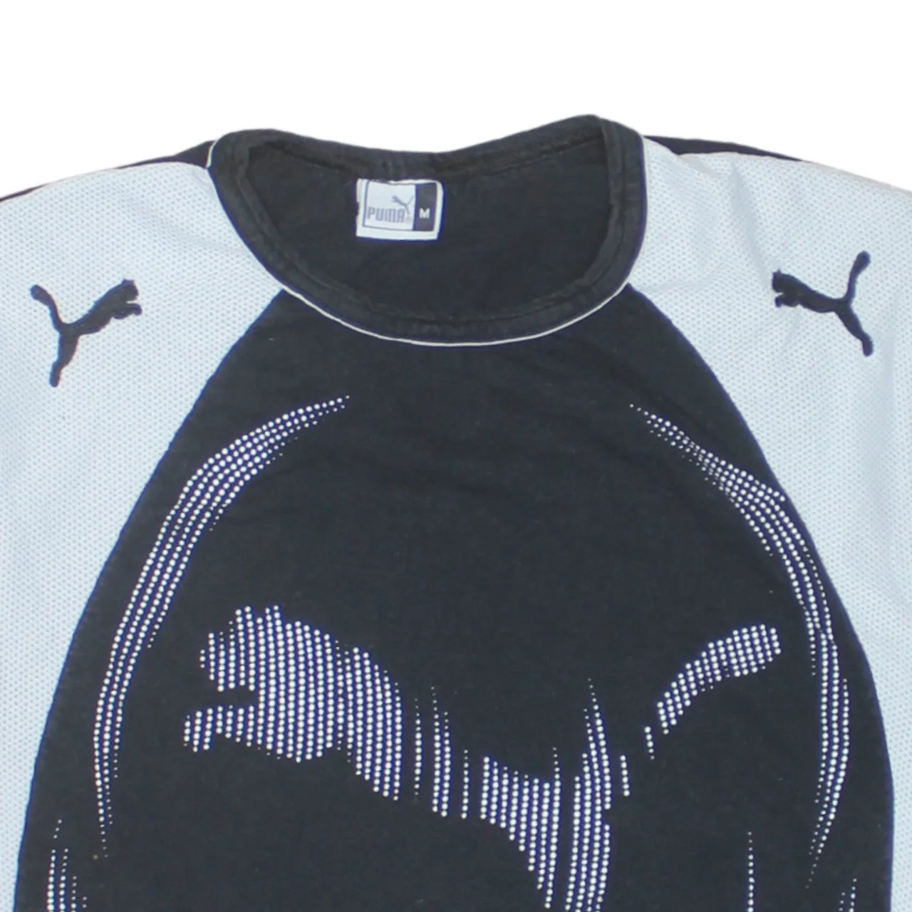 Puma Black White T Shirt Men's Medium Big Cat Graphic Printed Logo Sports Tee sold by Vintage Club product image thumbnail 3