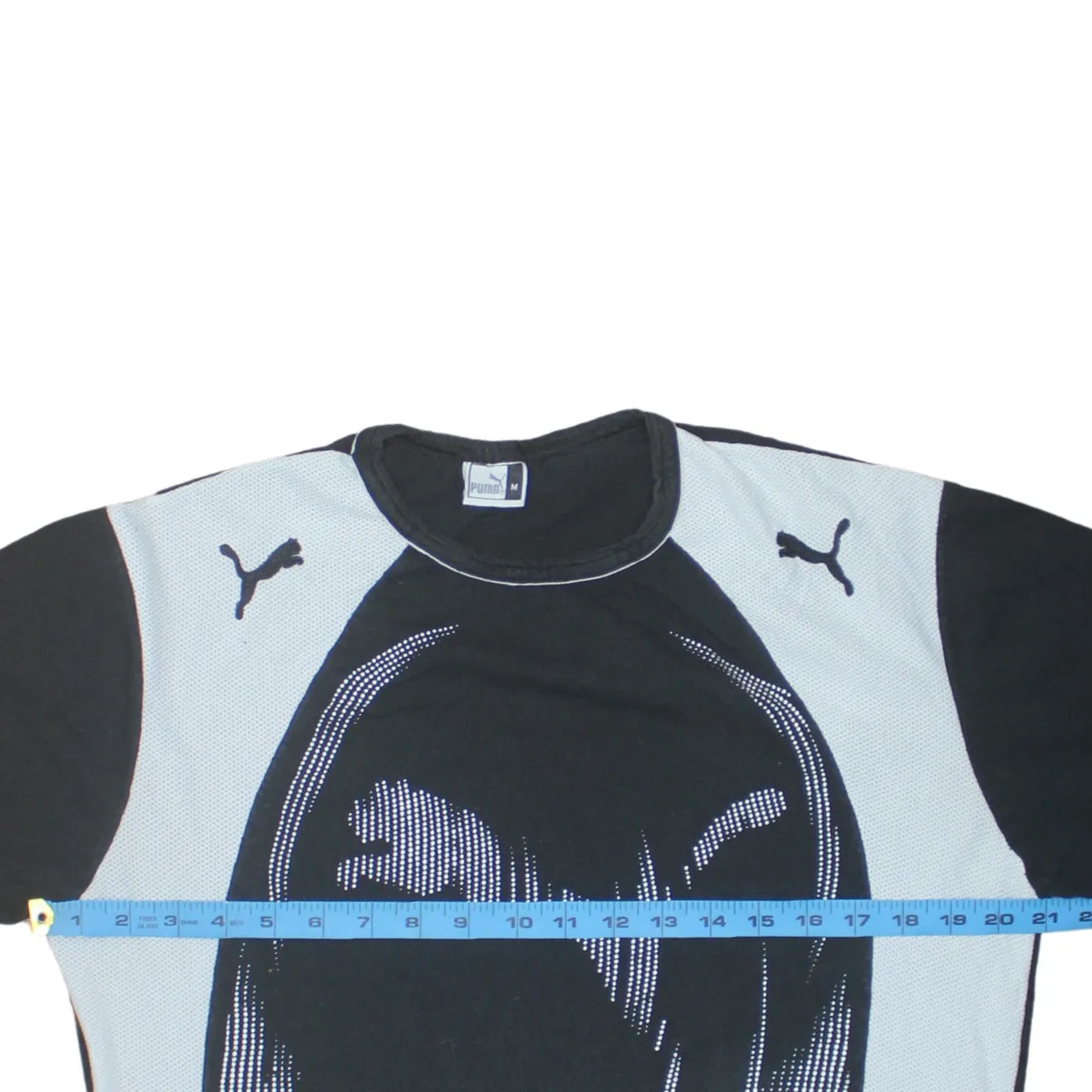 Puma Black White T Shirt Men's Medium Big Cat Graphic Printed Logo Sports Tee sold by Vintage Club product image thumbnail 5