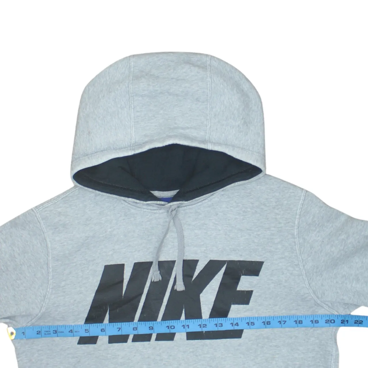 Nike Grey Hoodie Men's Small Printed Logo Drawstring Hood Front Pocket Pullover Sweatshirt sold by Vintage Club product image thumbnail 5