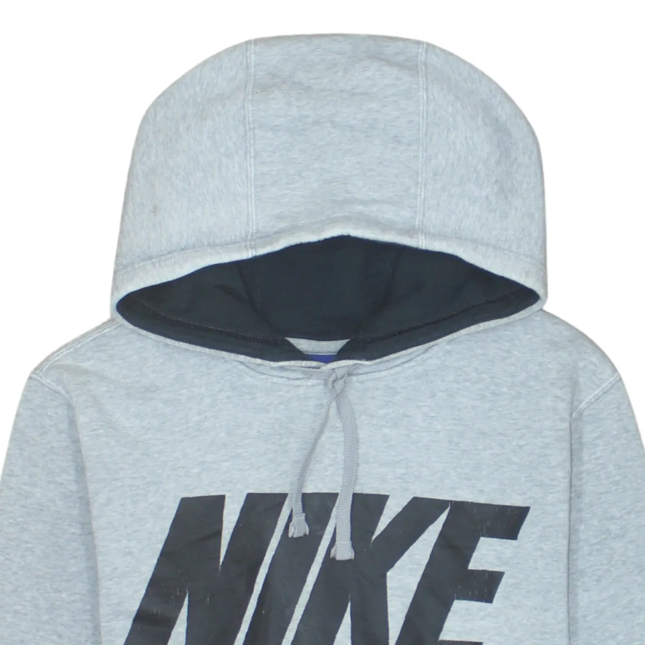 Nike Grey Hoodie Men's Small Printed Logo Drawstring Hood Front Pocket Pullover Sweatshirt sold by Vintage Club product image thumbnail 3