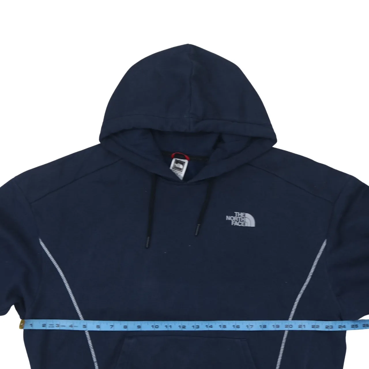 The North Face Navy Blue Hoodie Women's XLarge Printed Logos Fleece Lined Pullover Sweatshirt sold by Vintage Club product image thumbnail 5