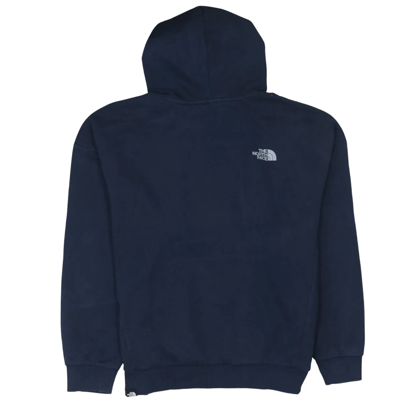 The North Face Navy Blue Hoodie Women's XLarge Printed Logos Fleece Lined Pullover Sweatshirt sold by Vintage Club product image thumbnail 2