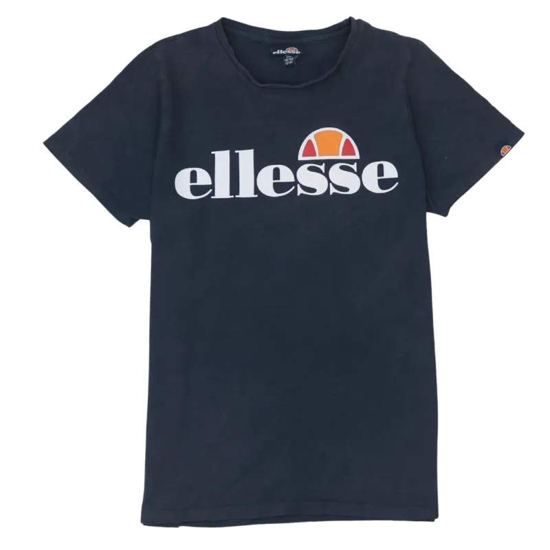 Ellesse Black T Shirt Women’s Small Printed Logo Chest Short Sleeve Casual Tee Top sold by Vintage Club
