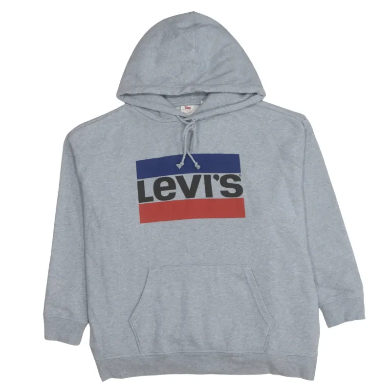 Levi's Grey Hoodie Men's XXLarge Printed Logo Front Pocket Pullover Sweatshirt sold by Vintage Club