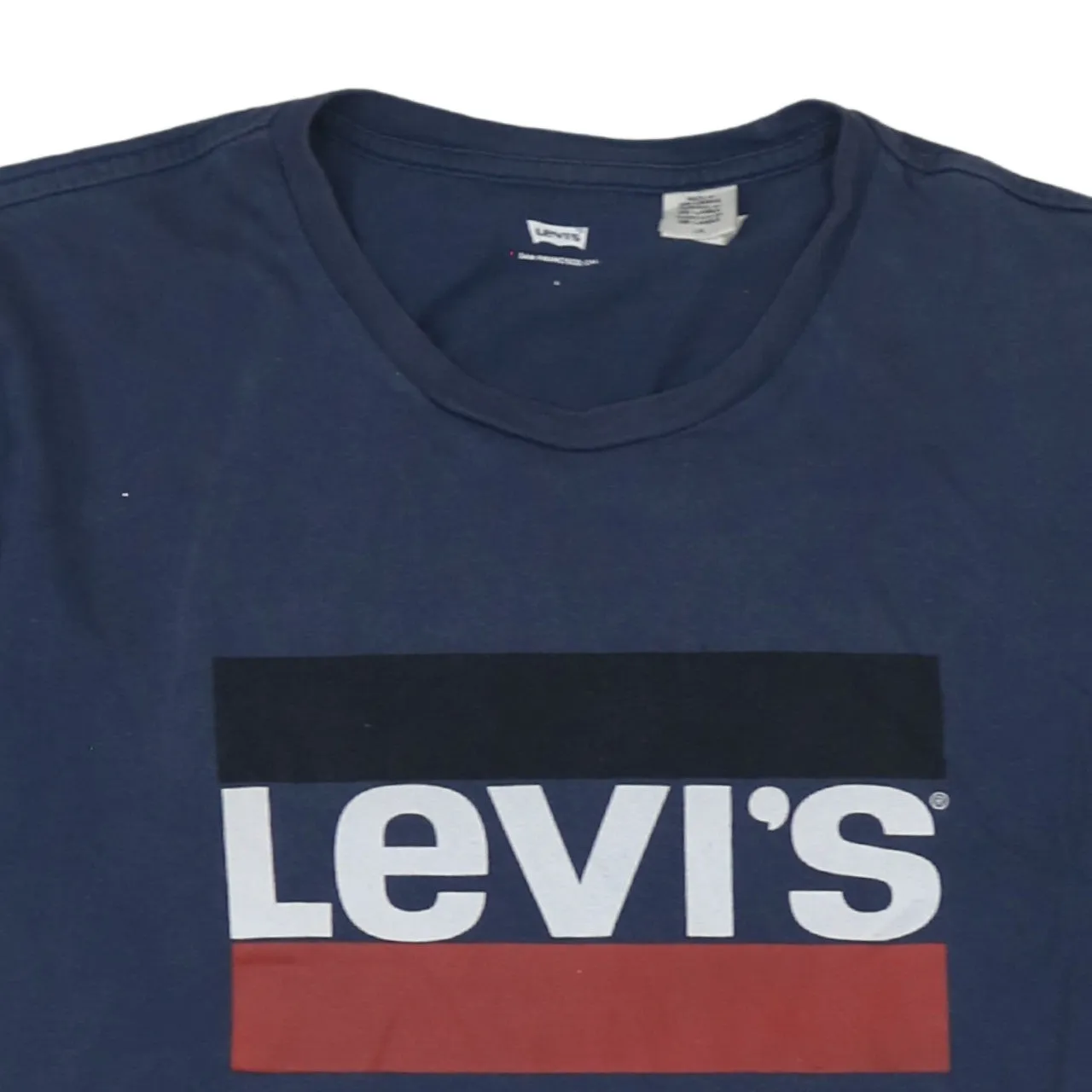 Levi's Navy Blue T Shirt Men's Small Printed Box Logo Short Sleeve Tee Top sold by Vintage Club product image thumbnail 3