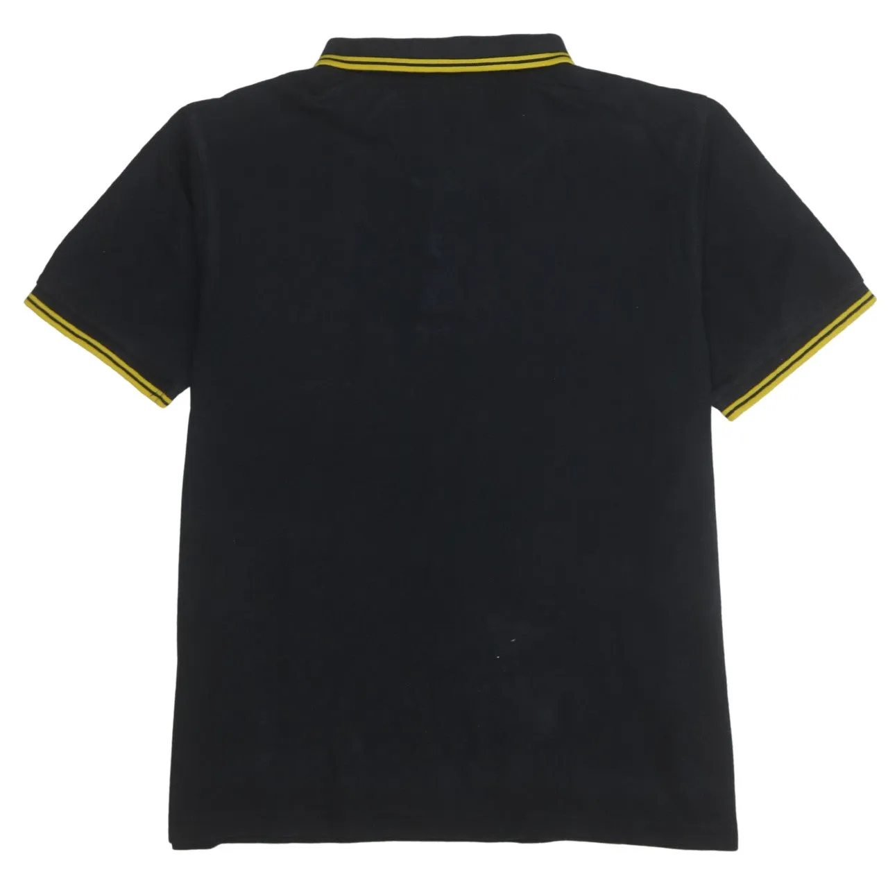 Fred Perry Black Polo Shirt Women’s XXLarge Twin Tipped Yellow Trim Embroidered Laurel Logo sold by Vintage Club product image thumbnail 2