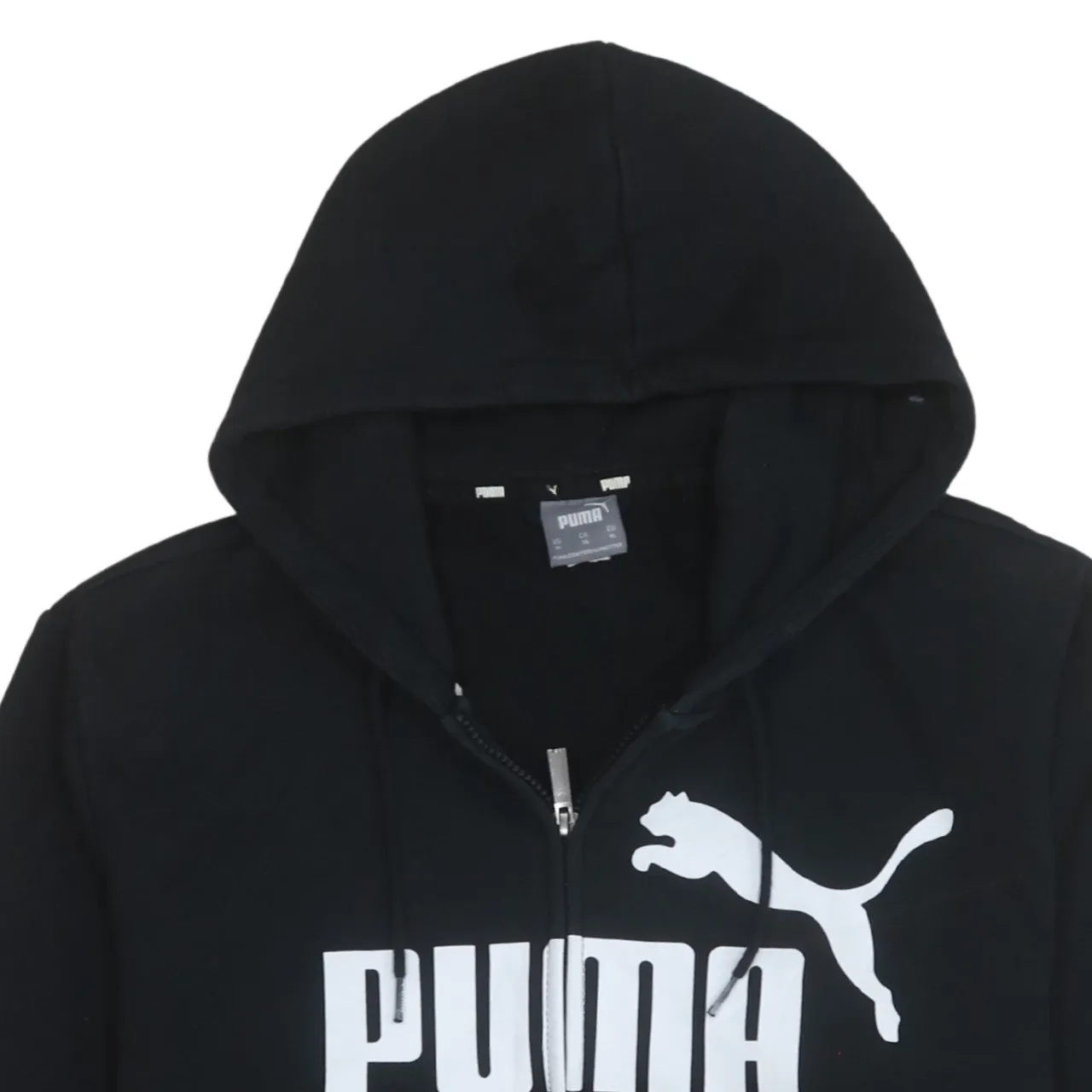 Puma Black Zip Hoodie Women’s XLarge Printed Logo Split Pouch Pocket Casual Sweatshirt sold by Vintage Club product image thumbnail 3