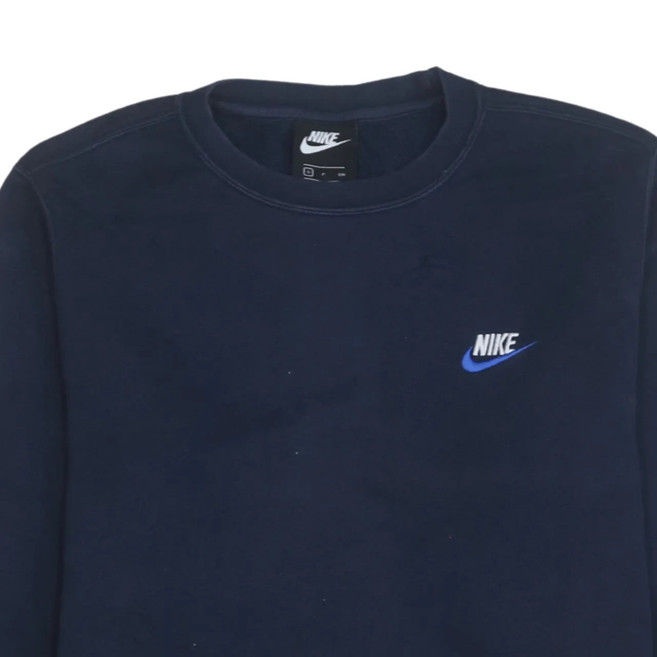 Nike Navy Blue Sweatshirt Men's Small Embroidered Chest Logo Crewneck Pullover Jumper sold by Vintage Club product image thumbnail 3
