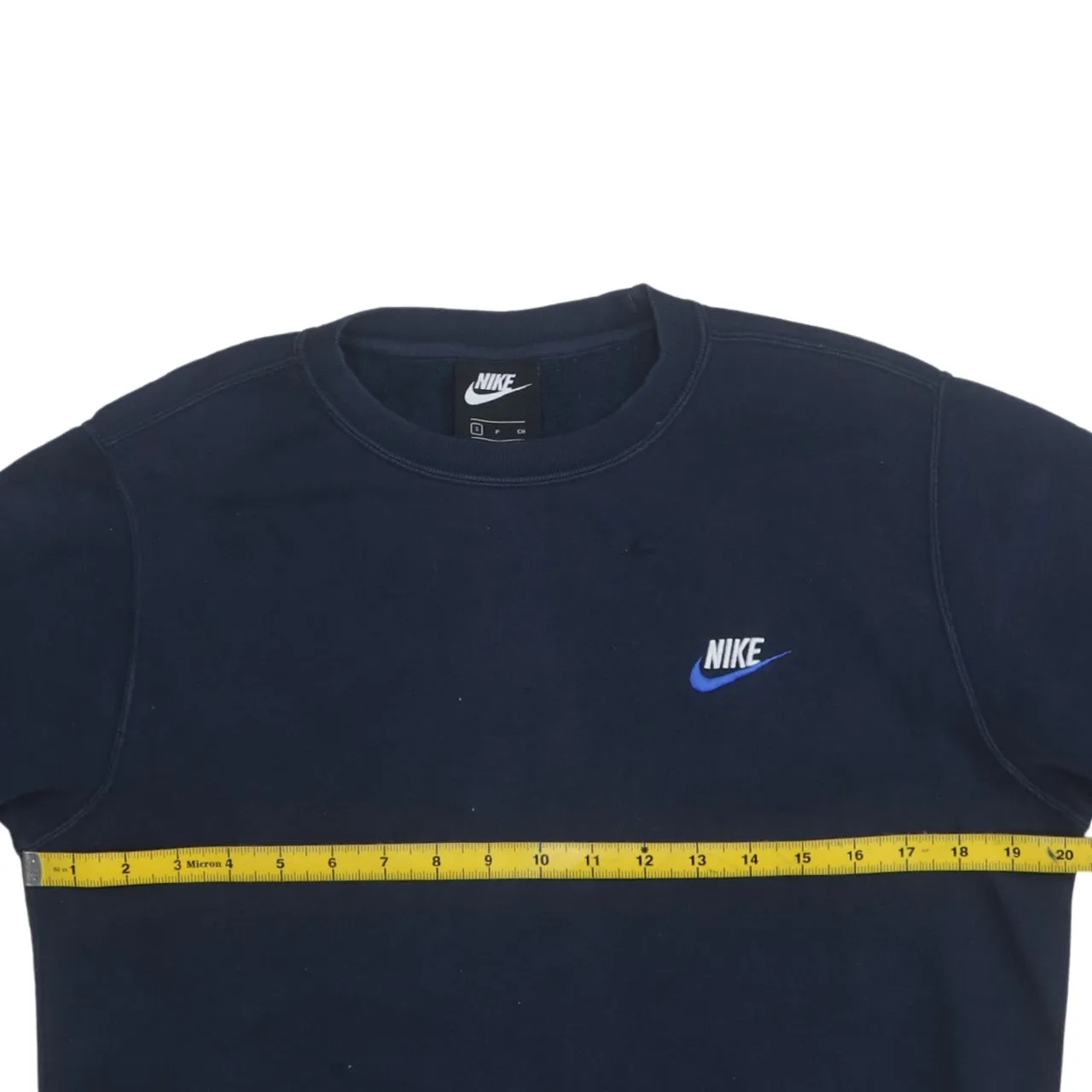 Nike Navy Blue Sweatshirt Men's Small Embroidered Chest Logo Crewneck Pullover Jumper sold by Vintage Club product image thumbnail 5