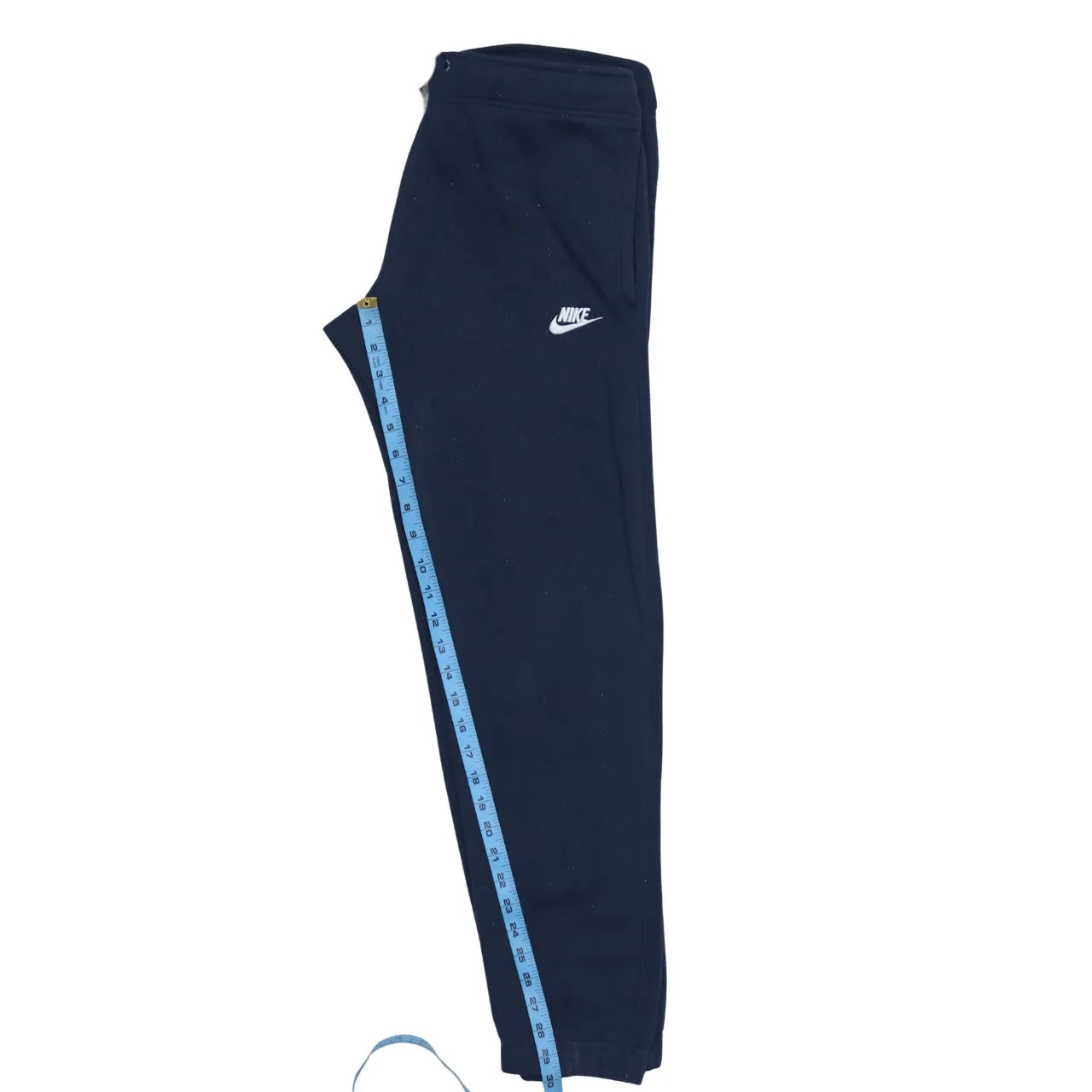 Nike Navy Blue Joggers Men’s Small Embroidered Swoosh Drawstring Waist Cuffed Sweatpants sold by Vintage Club product image thumbnail 5