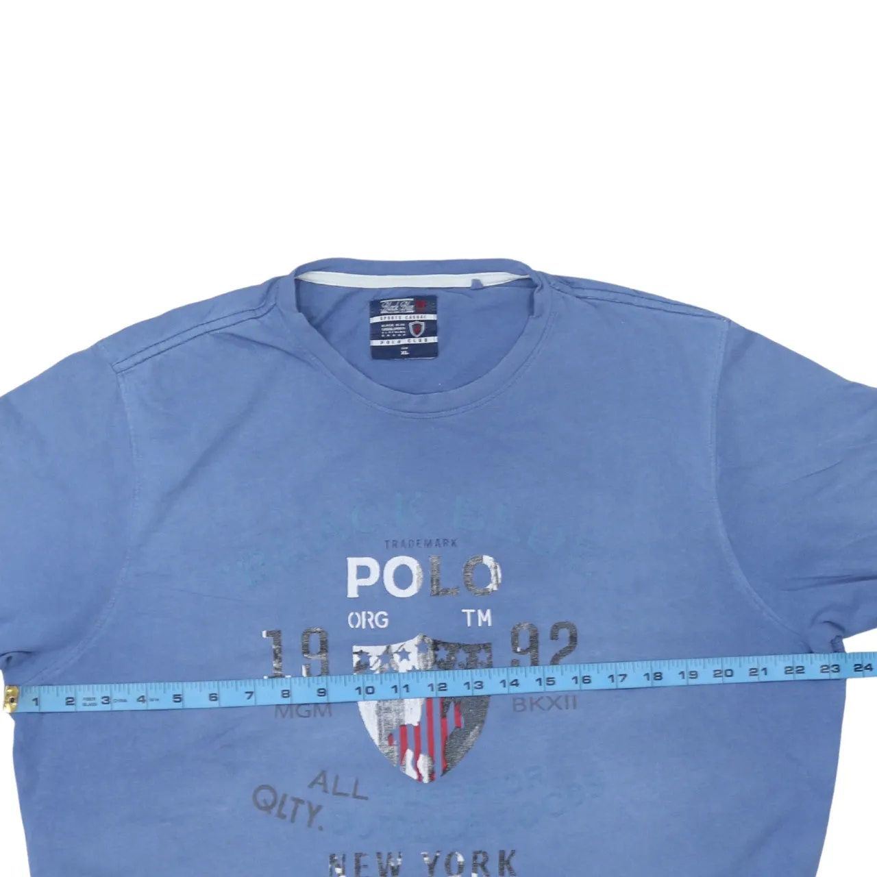 Polo Ralph Lauren Blue T-Shirt Women’s XLarge Printed Crest Logo Short Sleeve Casual Top sold by Vintage Club product image thumbnail 5