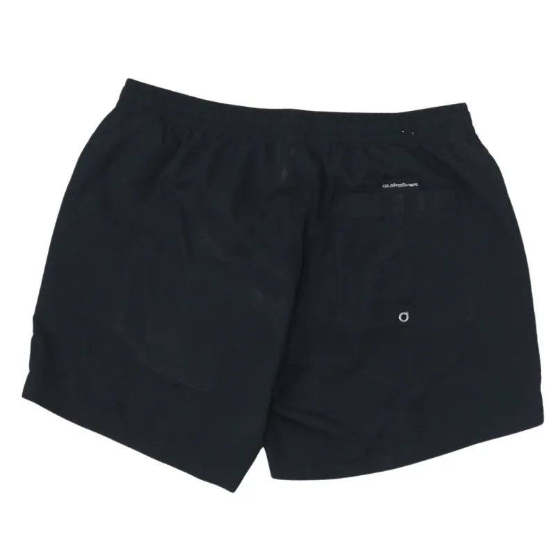 Quiksilver Black Shorts Men's Medium Elastic Waist Drawstring Logo Swim Trunks sold by Vintage Club