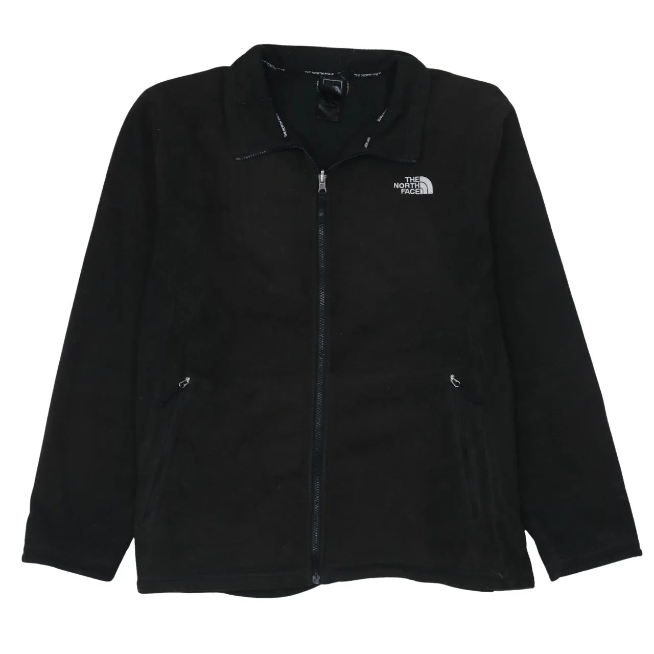 The North Face Black Fleece Jacket Men’s XLarge Full Zip Embroidered Logo Pockets Outerwear sold by Vintage Club