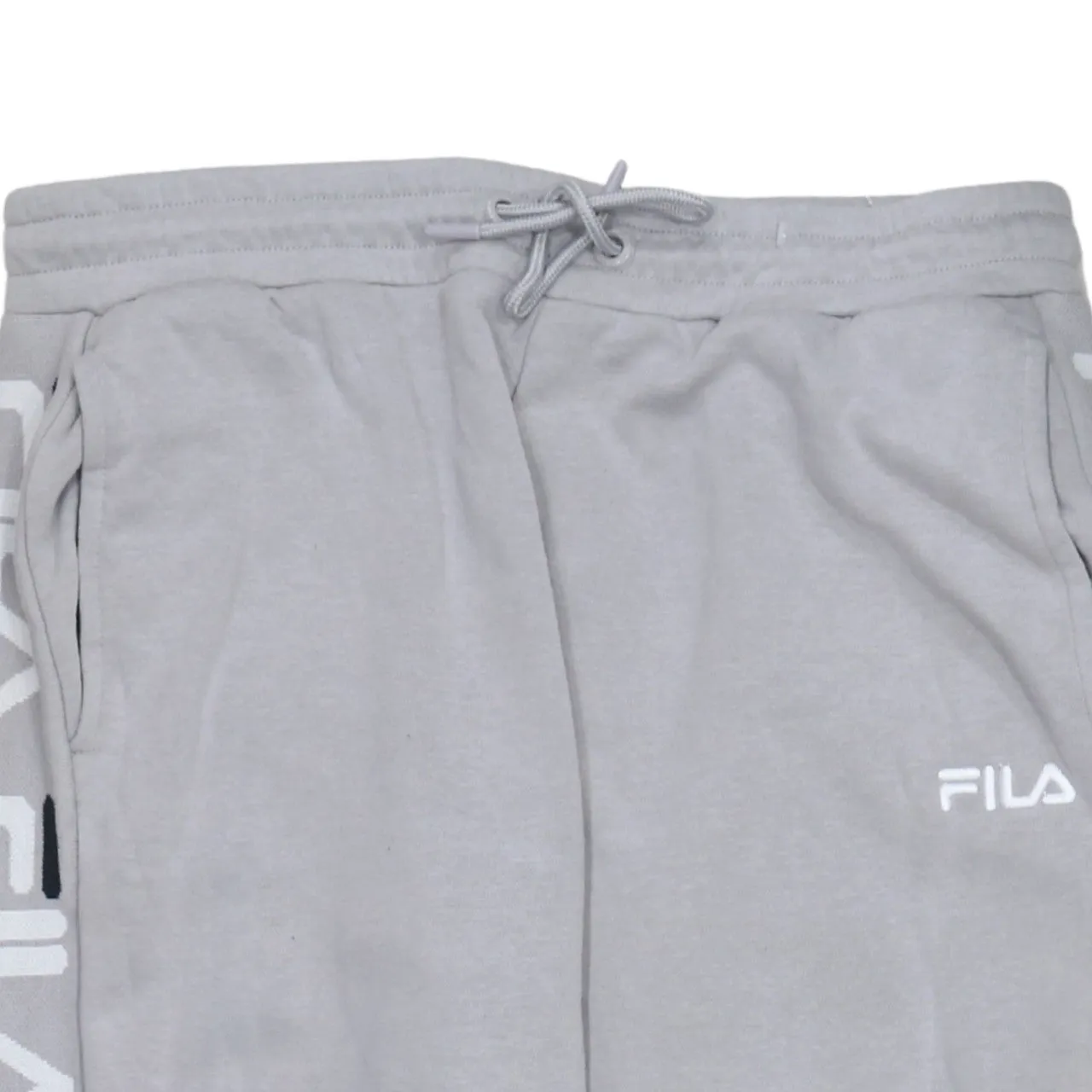 Fila Light Grey Joggers Men’s 32 Logo Side Tape Drawstring Waist Cuffed Sweatpants sold by Vintage Club product image thumbnail 3