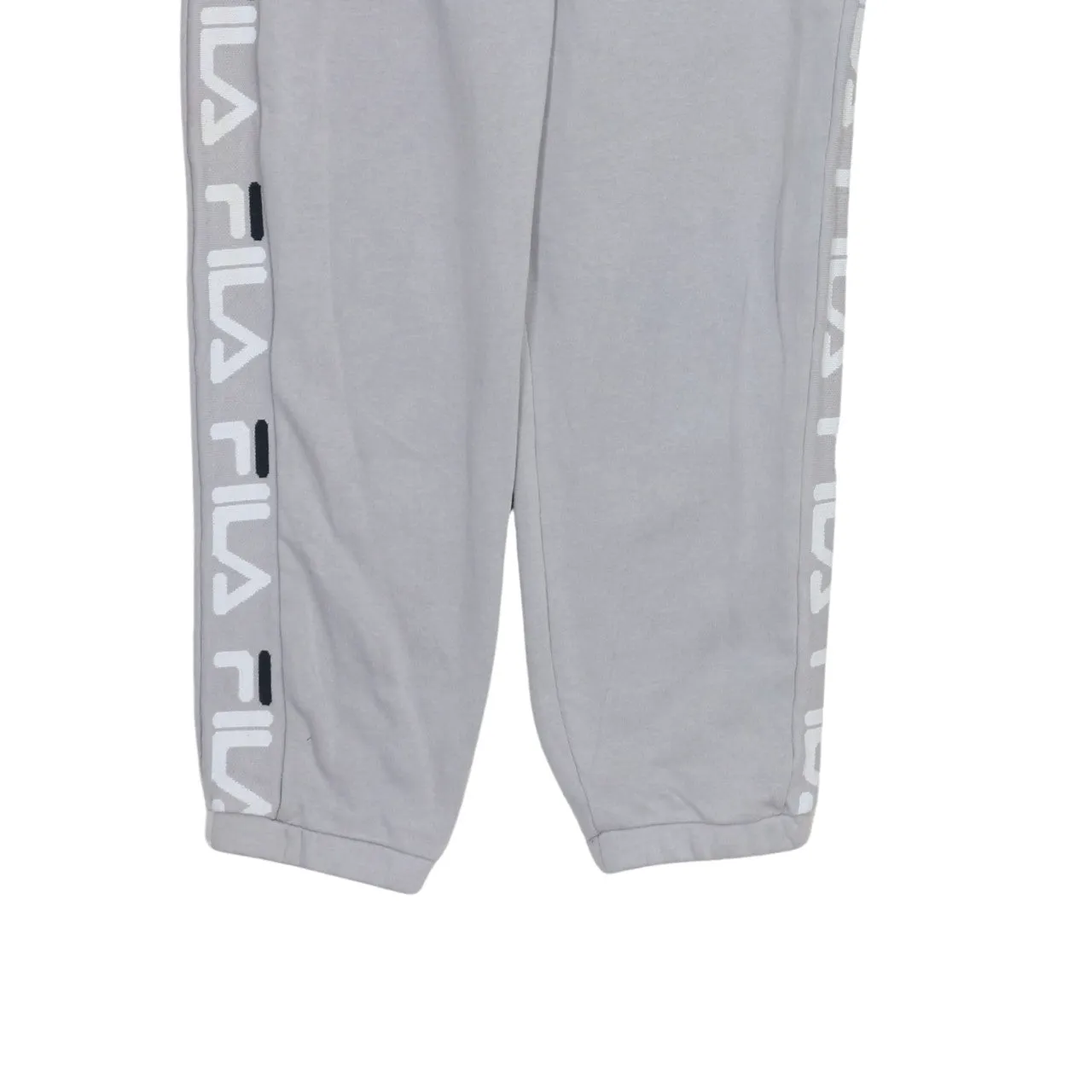 Fila Light Grey Joggers Men’s 32 Logo Side Tape Drawstring Waist Cuffed Sweatpants sold by Vintage Club product image thumbnail 4