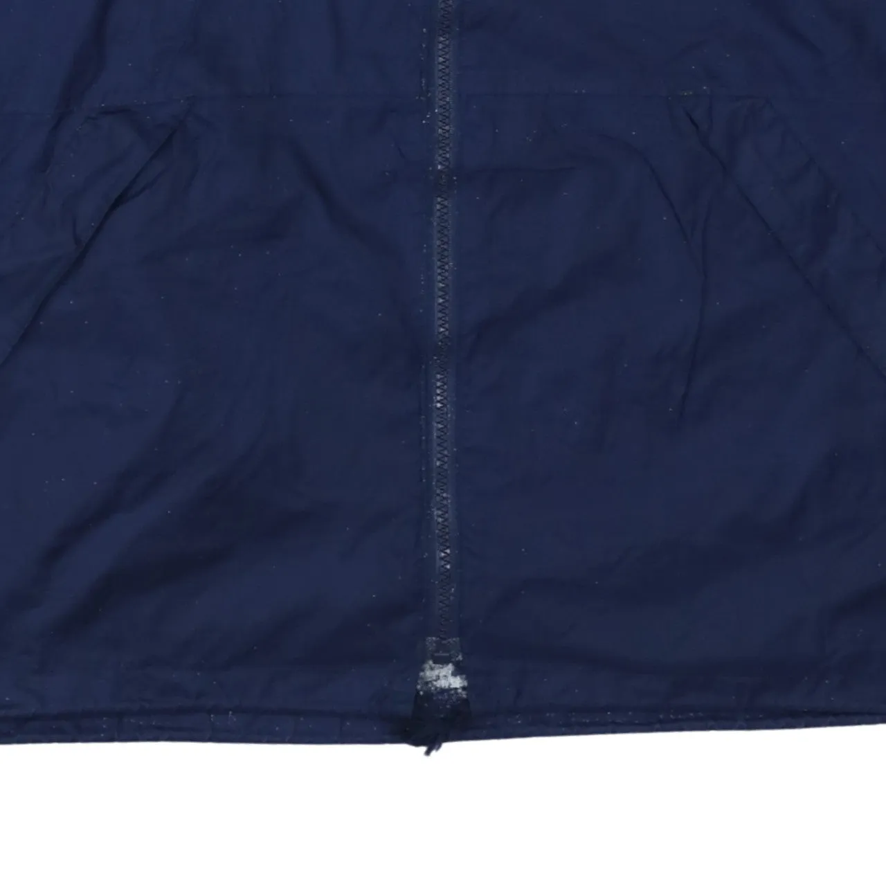 Adidas Navy Blue Hooded Windbreaker Men's Medium Printed Logo Zip Jacket Coat sold by Vintage Club product image thumbnail 4