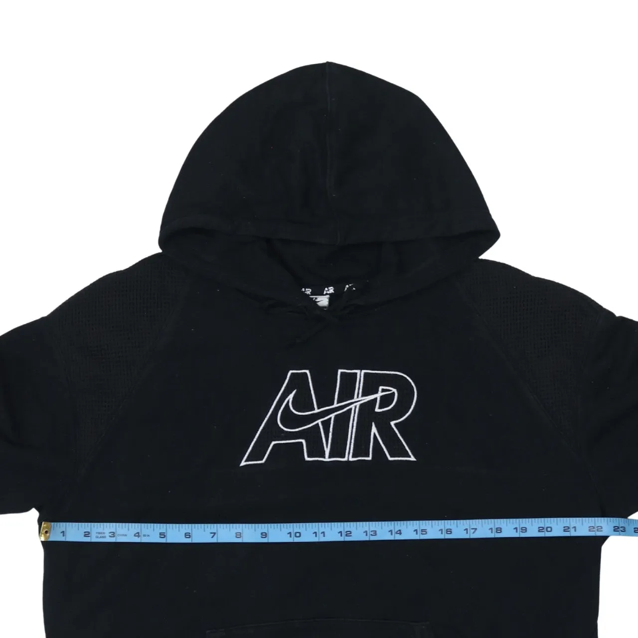 Nike Black Hoodie Men’s Small AIR Printed Logo Front Pocket Pullover Sweatshirt sold by Vintage Club product image thumbnail 5