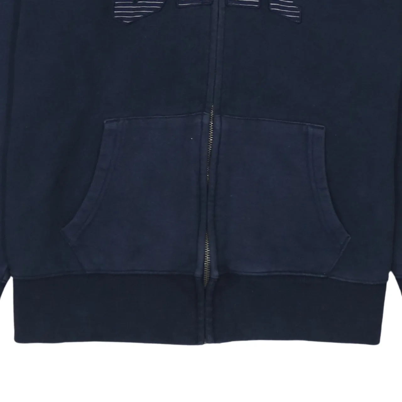 Gap Navy Blue Hoodie Women’s Large Embroidered Logo Zip Front Pockets Fleece Sweatshirt sold by Vintage Club product image thumbnail 4