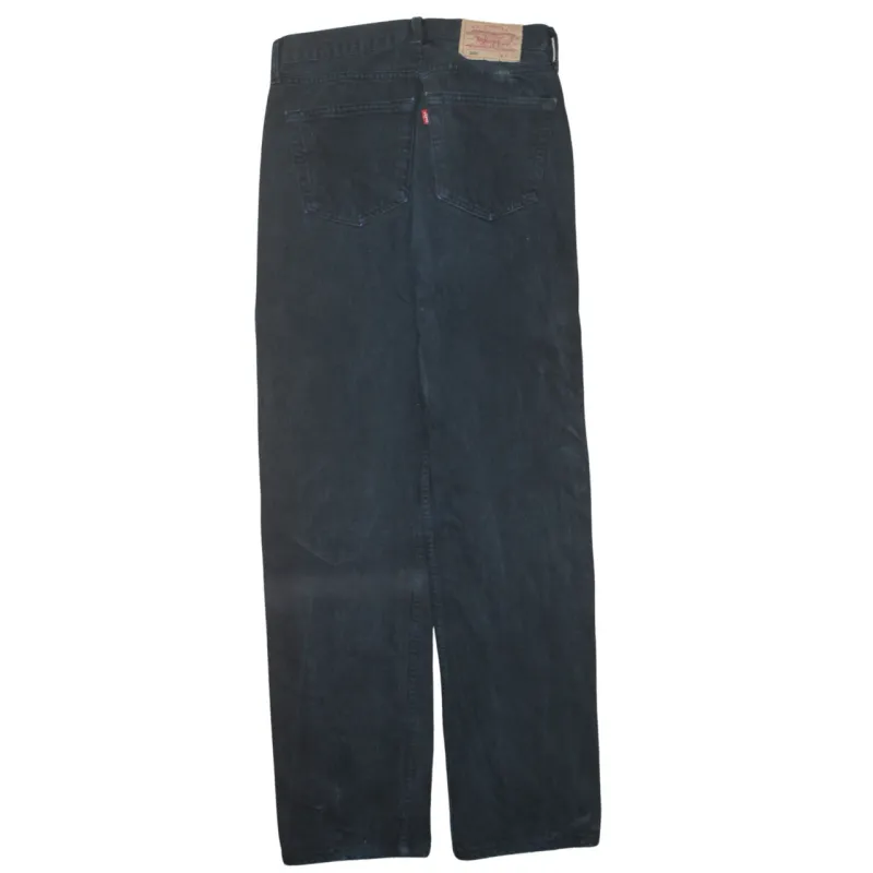 Levi Strauss &Co Black Jeans Men's 31 Straight Leg Five Pocket Denim Trousers made by Levi's