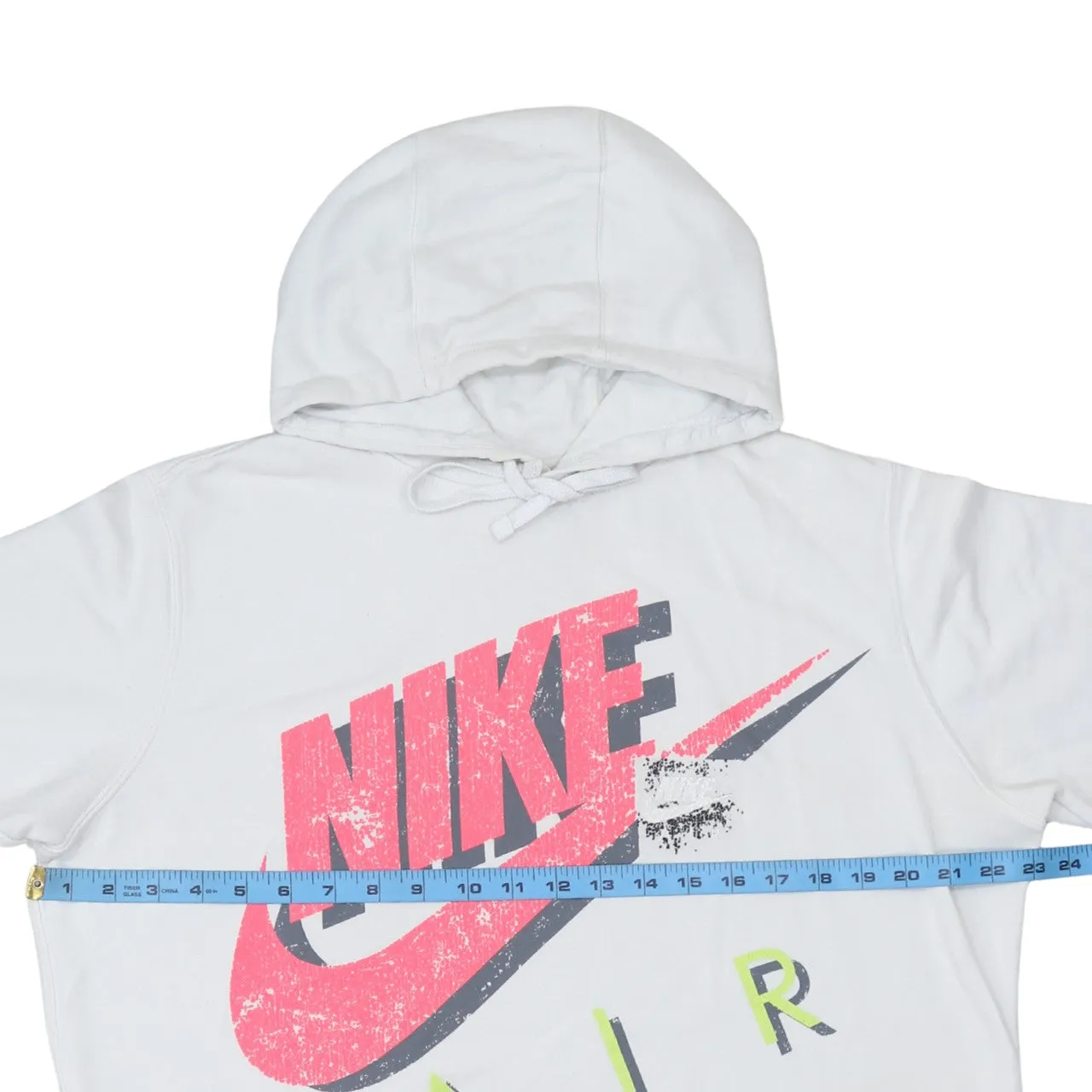 Nike White Pullover Hoodie Women’s Large Printed Air Logo Drawstring Hood Sweatshirt sold by Vintage Club product image thumbnail 5