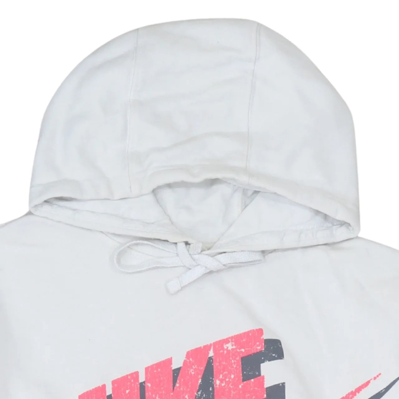 Nike White Pullover Hoodie Women’s Large Printed Air Logo Drawstring Hood Sweatshirt sold by Vintage Club product image thumbnail 3