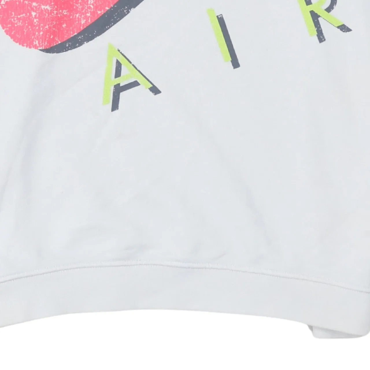 Nike White Pullover Hoodie Women’s Large Printed Air Logo Drawstring Hood Sweatshirt sold by Vintage Club product image thumbnail 4