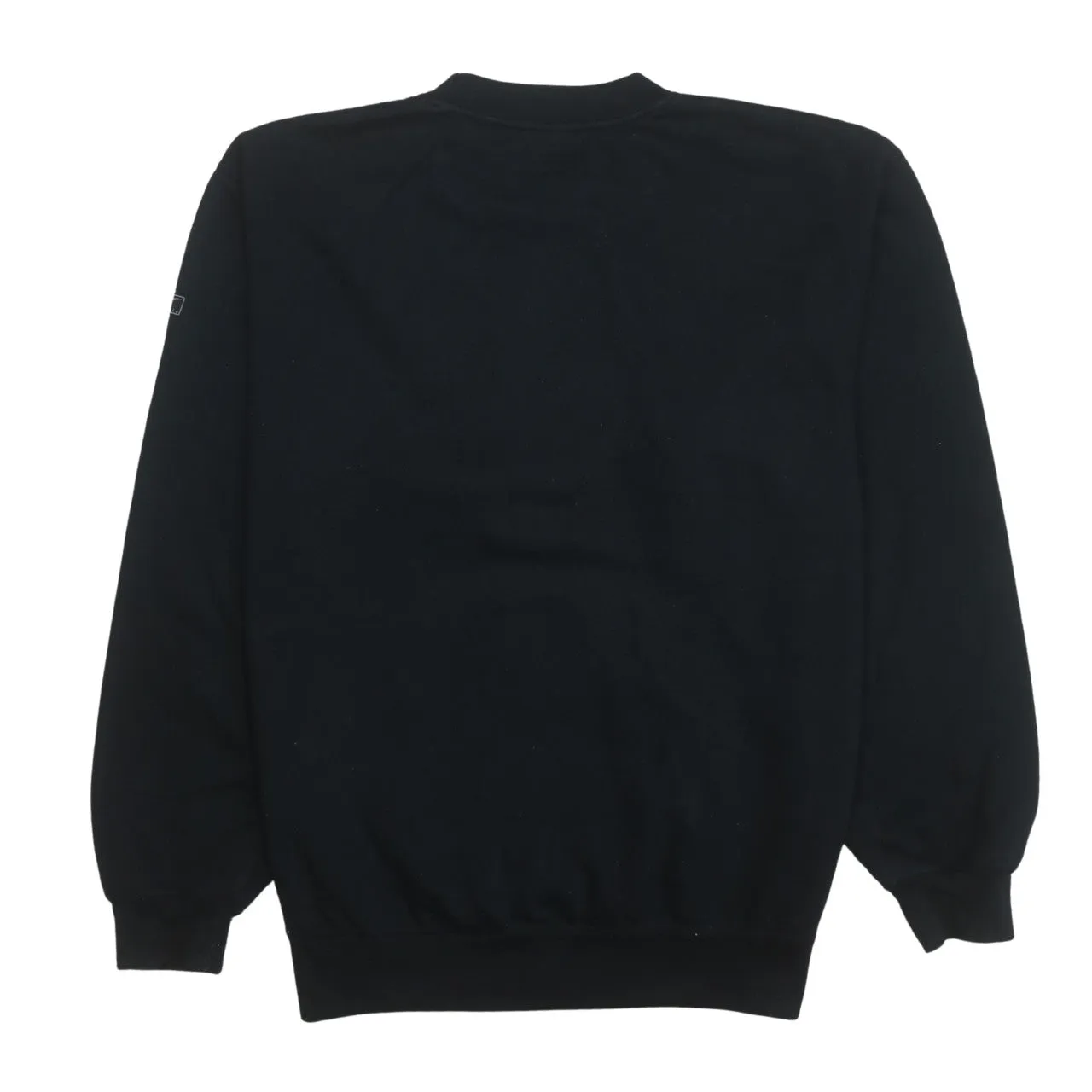 Reebok Black Sweatshirt Men’s Medium Embroidered Chest Logo Ribbed Cuffs Crewneck Pullover sold by Vintage Club product image thumbnail 2