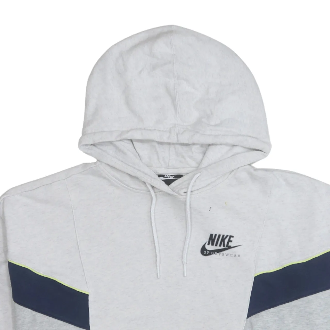 Nike Light Grey Hoodie Women’s XLarge Colour Block Embroidered Logo Pullover Sweatshirt sold by Vintage Club product image thumbnail 3