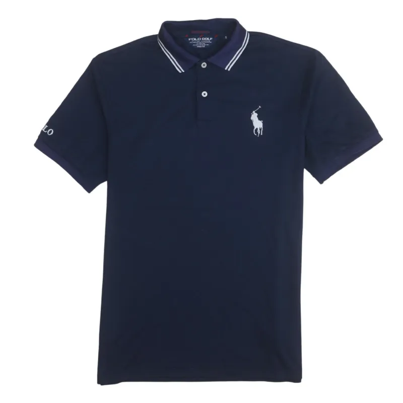 Polo Golf Navy Blue Polo Shirt Men's Small Embroidered Pony Logo Short Sleeve Top sold by Vintage Club