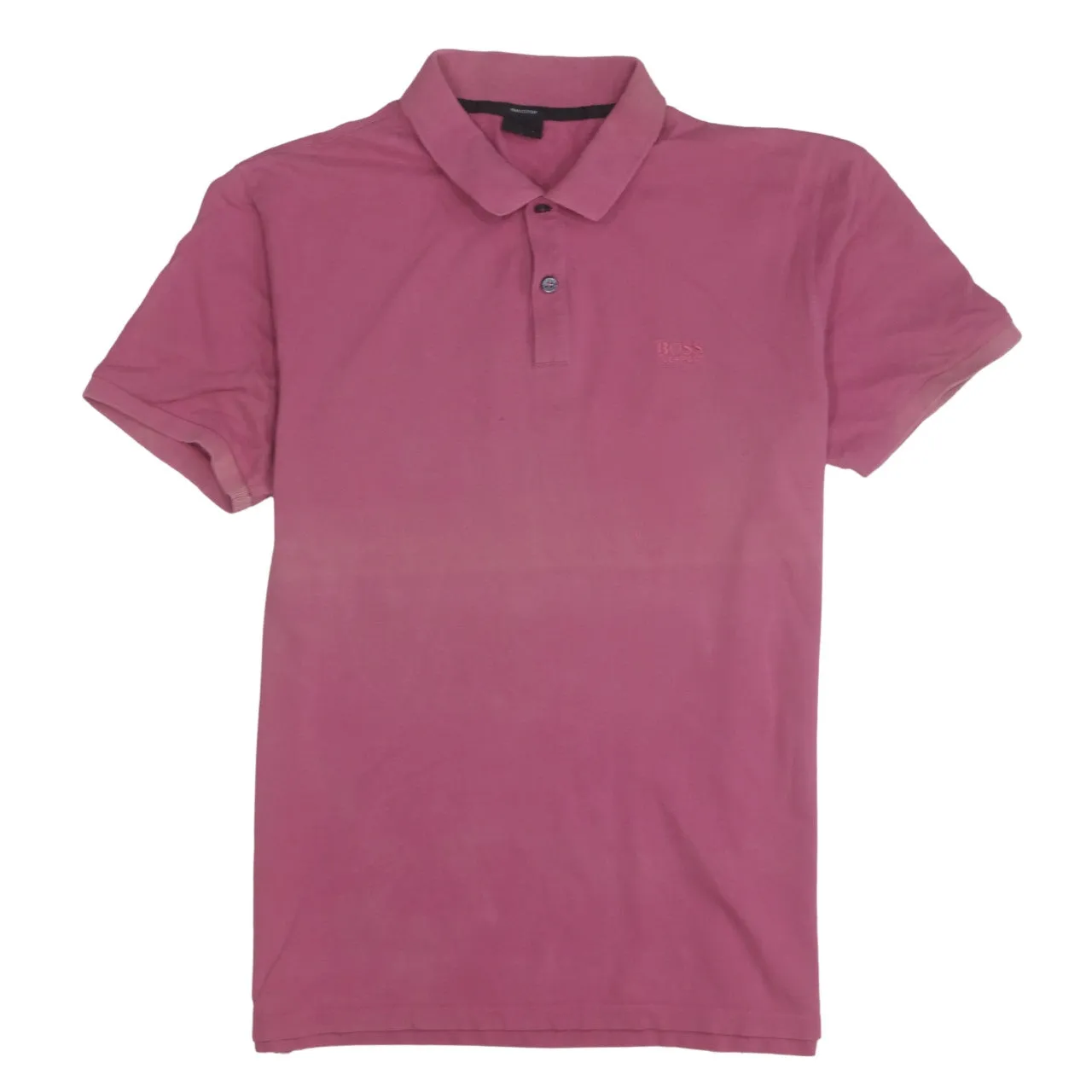 HUGO BOSS Pink Polo Shirt Women’s Large Embroidered Chest Logo Short Sleeve Casual Top sold by Vintage Club