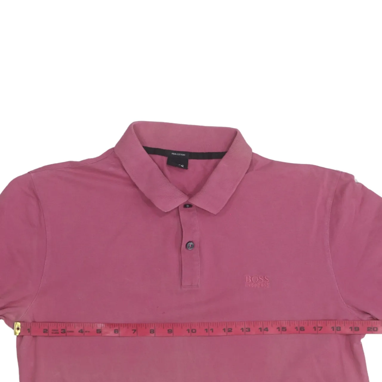 HUGO BOSS Pink Polo Shirt Women’s Large Embroidered Chest Logo Short Sleeve Casual Top sold by Vintage Club product image thumbnail 5
