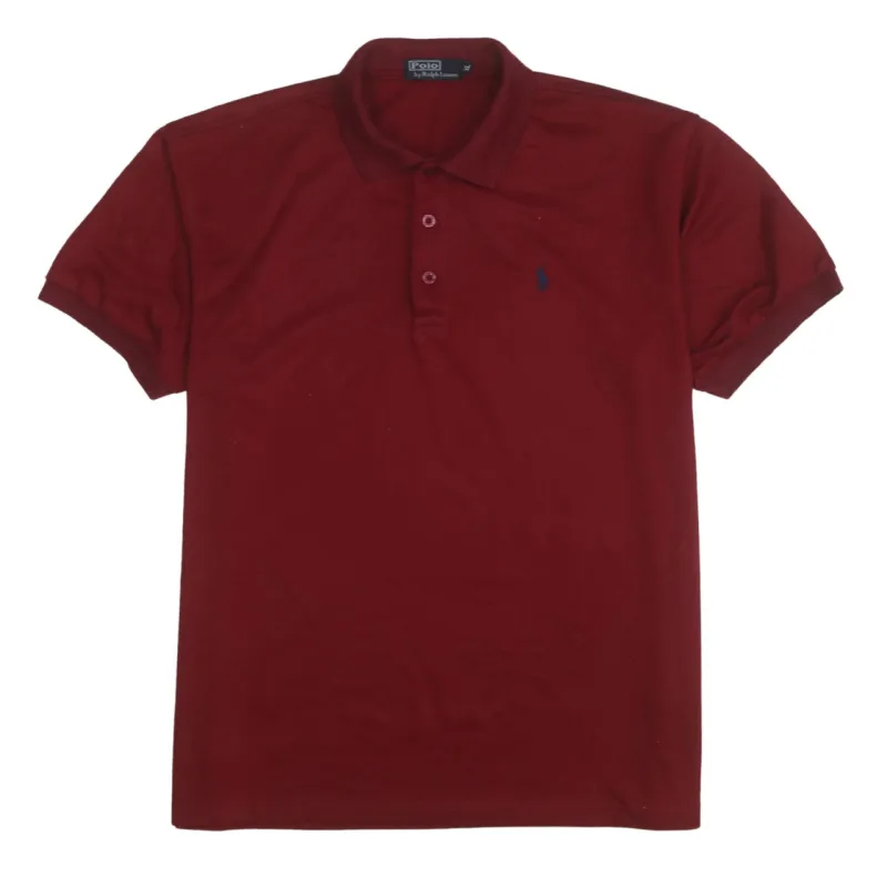 Polo Ralph Lauren Burgundy Red Polo Shirt Women’s XLarge Embroidered Pony Logo Cotton Top sold by Vintage Club