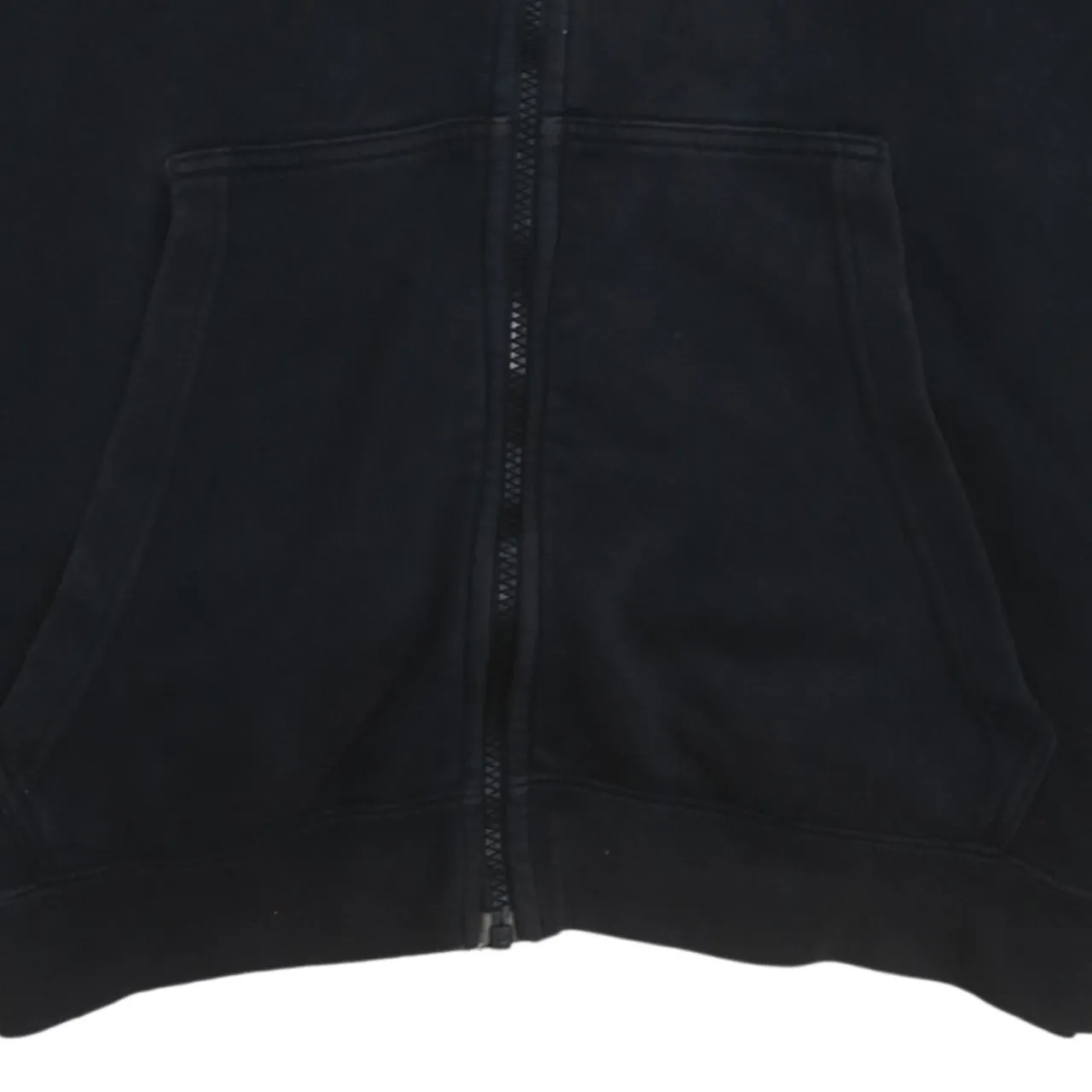 Nike Black Zip Hoodie Women’s XLarge Embroidered Chest Logo Split Pocket Fleece Sweatshirt sold by Vintage Club product image thumbnail 4