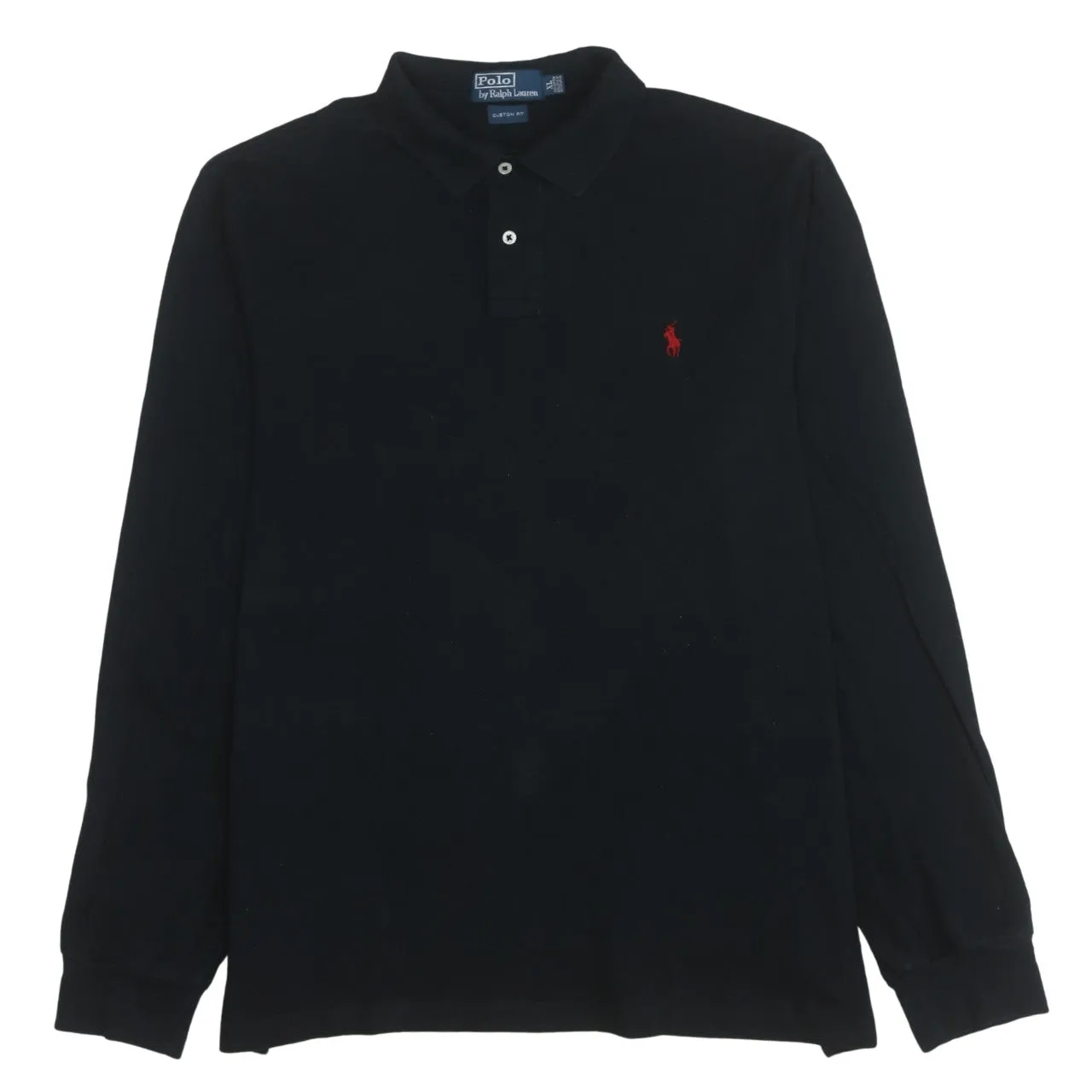Polo Ralph Lauren Black Long Sleeve Polo Shirt Women’s XLarge Embroidered Red Pony Top sold by Vintage Club