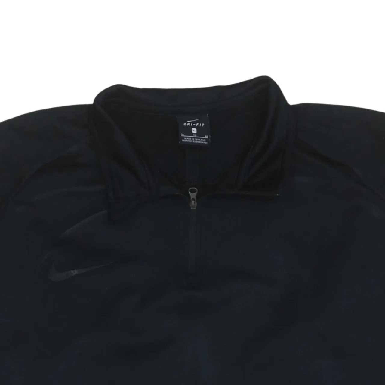 Nike Black Quarter Zip Sweatshirt Women’s XLarge Embroidered Swoosh Lightweight Pullover Top sold by Vintage Club product image thumbnail 3