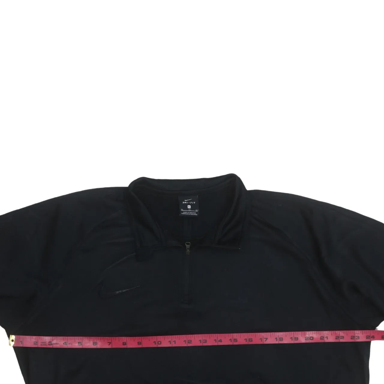 Nike Black Quarter Zip Sweatshirt Women’s XLarge Embroidered Swoosh Lightweight Pullover Top sold by Vintage Club product image thumbnail 5