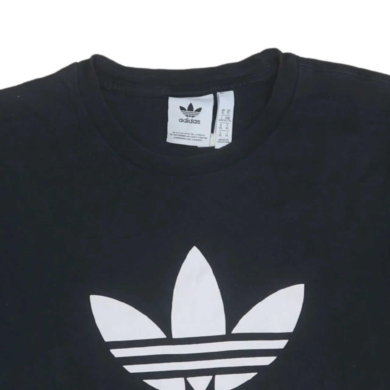 Adidas Black T Shirt Men’s XLarge Big Trefoil Printed Logo Short Sleeve Tee Top sold by Vintage Club product image thumbnail 3