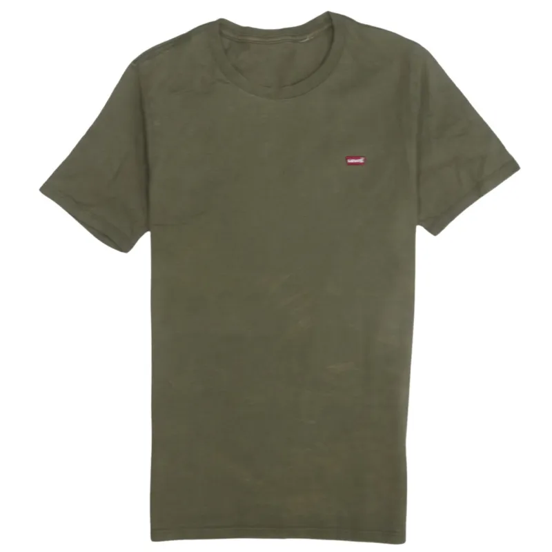 Levi's Olive Green T Shirt Men's XSmall Small Logo Chest Patch Casual Tee Top made by Vintage Club