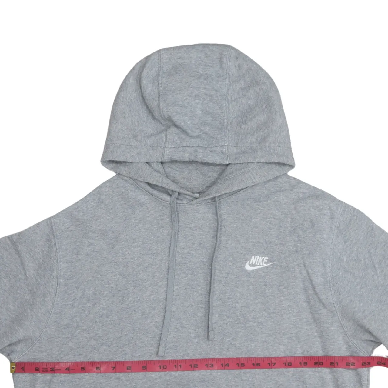 Nike Grey Hoodie Women’s Large Embroidered Swoosh Logo Tape Sleeve Pullover Sweatshirt sold by Vintage Club product image thumbnail 5