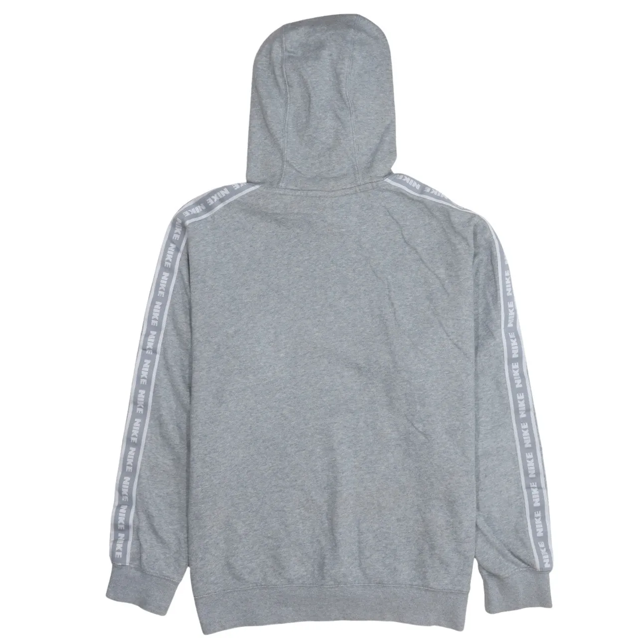 Nike Grey Hoodie Women’s Large Embroidered Swoosh Logo Tape Sleeve Pullover Sweatshirt sold by Vintage Club product image thumbnail 2