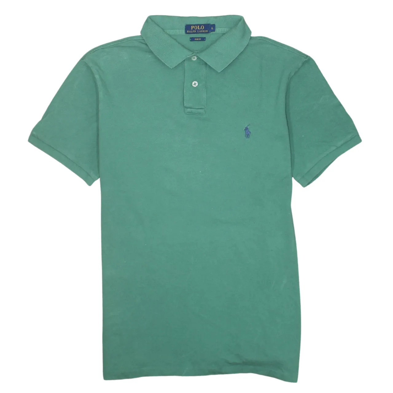 Polo Ralph Lauren Green Polo Shirt Women’s Large Embroidered Pony Logo Short Sleeve Casual Top sold by Vintage Club