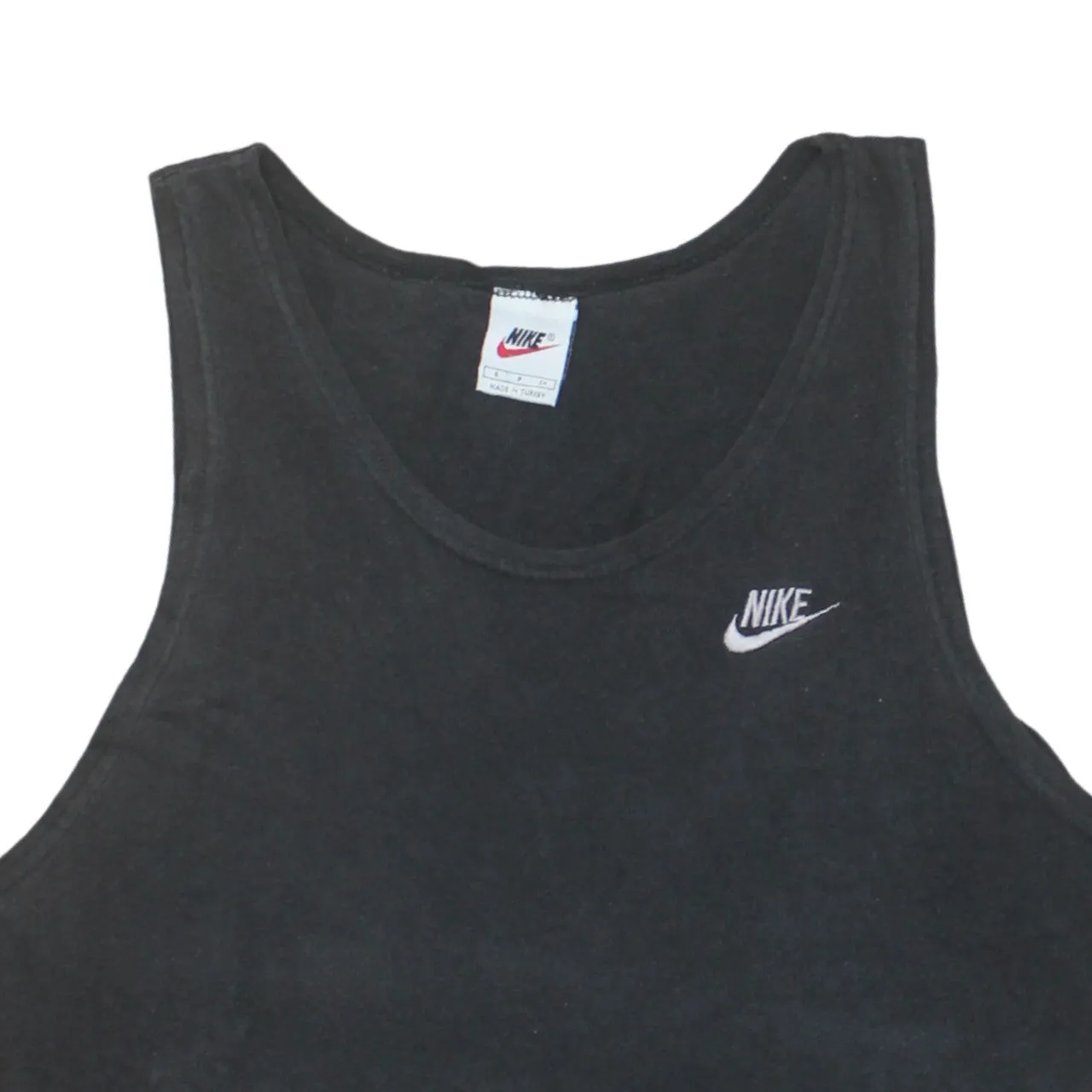 Nike Black Vest Men’s Small Embroidered Swoosh Logo Sleeveless Tank Top sold by Vintage Club product image thumbnail 3