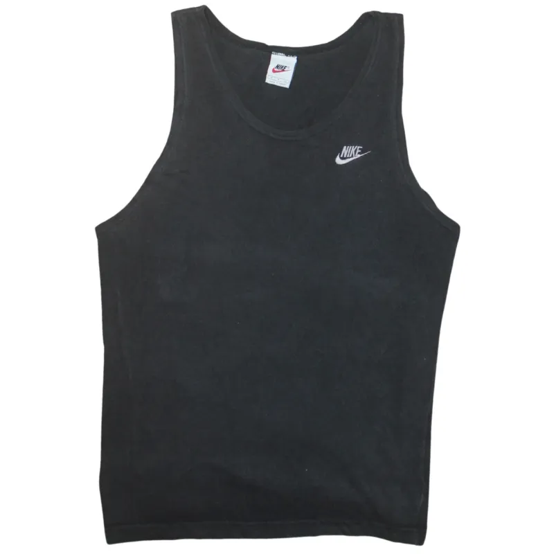 Nike Black Vest Men’s Small Embroidered Swoosh Logo Sleeveless Tank Top made by Nike