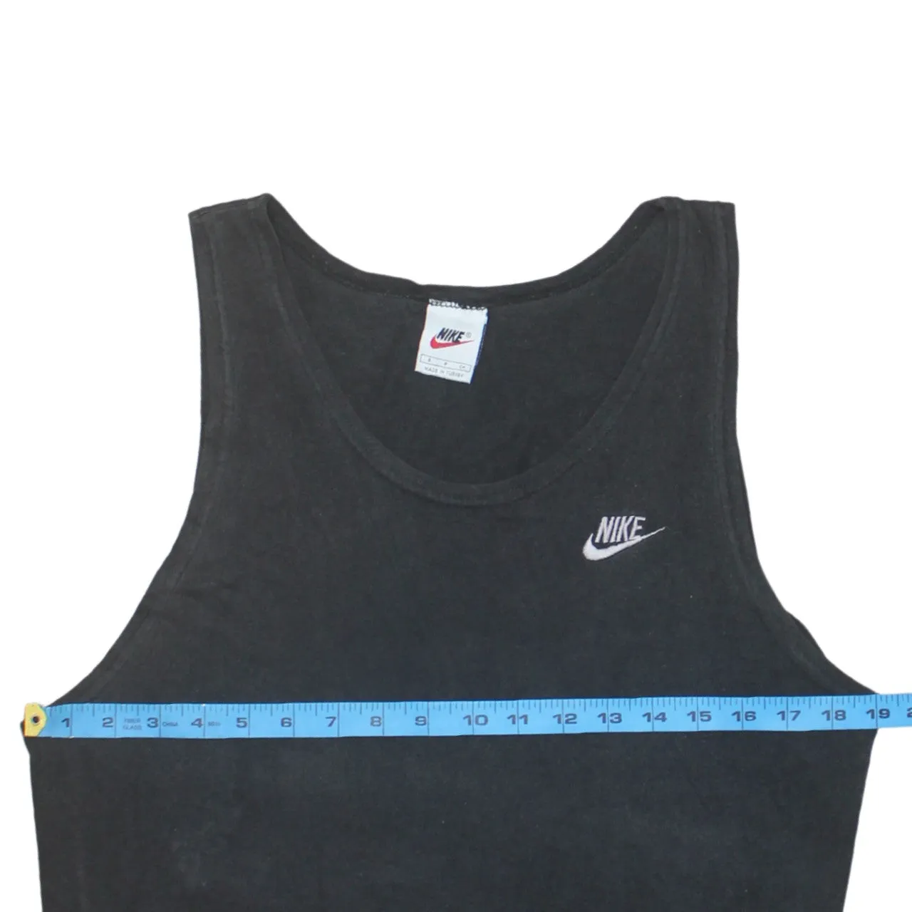 Nike Black Vest Men’s Small Embroidered Swoosh Logo Sleeveless Tank Top sold by Vintage Club product image thumbnail 5