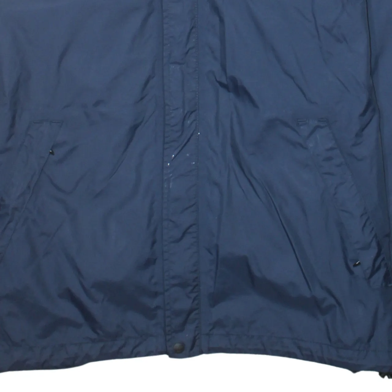 Berghaus Navy Blue Windbreaker Jacket Women's Large Packable Hood Zip Pockets Embroidered Logo Outerwear sold by Vintage Club product image thumbnail 4