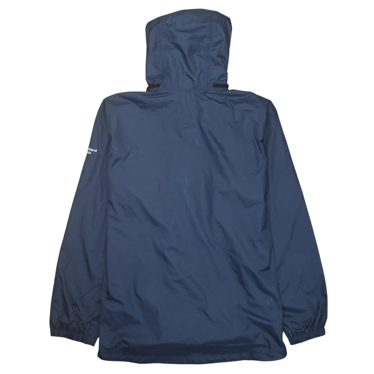 Berghaus Navy Blue Windbreaker Jacket Women's Large Packable Hood Zip Pockets Embroidered Logo Outerwear sold by Vintage Club product image thumbnail 2
