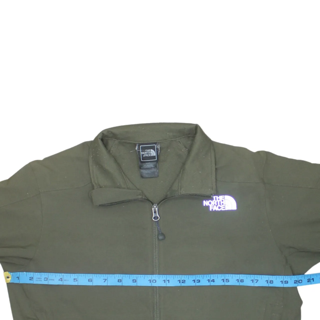 The North Face Olive Green Jacket Women’s Medium Embroidered Logos Full Zip Apex Softshell Outerwear sold by Vintage Club product image thumbnail 5