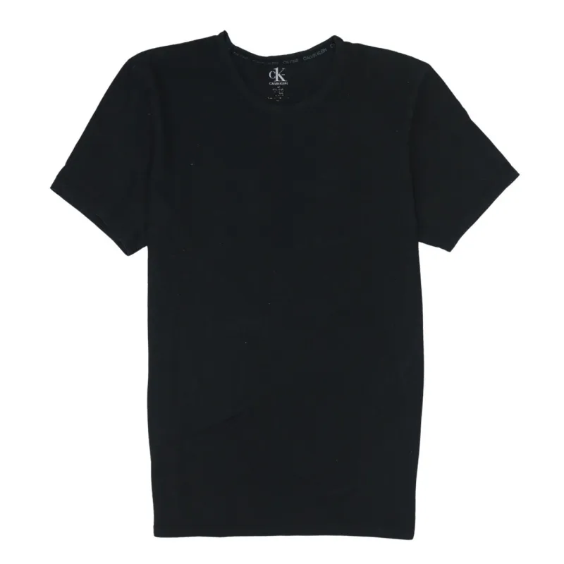 Calvin Klein Black T Shirt Men's Small Minimal Logo Crewneck Short Sleeve Tee Top sold by Vintage Club